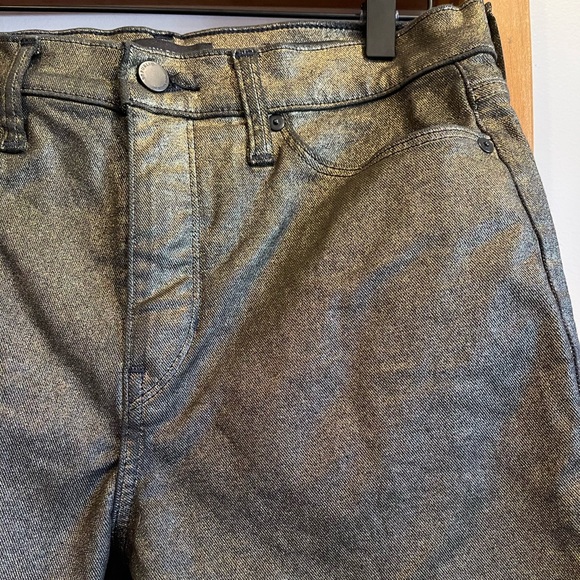 Banana Republic SZ 29 Gold Metallic High Rise Skinny Jeans! - Picture 6 of 11